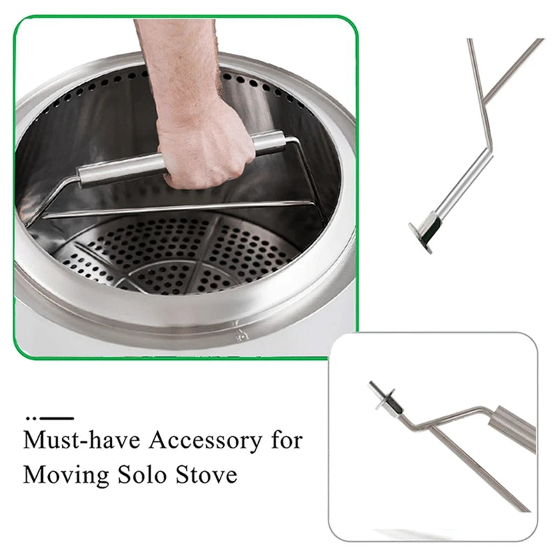 For Solo Stove Bonfire Fire Pit Handle Accessory Great Portable Camping Outdoor Fire Pit Tool For Camp Equipment-Regular Store