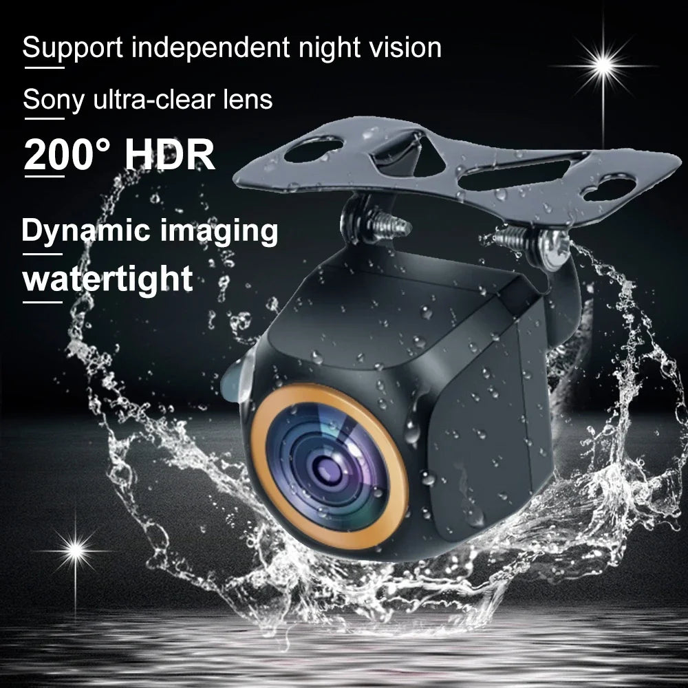 Car Rear View Camera 200° Fisheye Golden Lens Full HD Night Vision Vehicle back Car reversing Front Camera