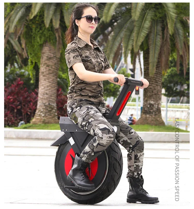 Electric single-wheel balance car single-wheel motorcycle off-road model adult 22-inch oversized feeling can sit smart seats