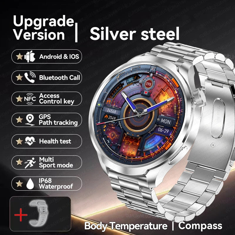 2024 New GPS Sports NFC Fashion Smartwatch 1.85 "AMOLED Screen Heart Rate