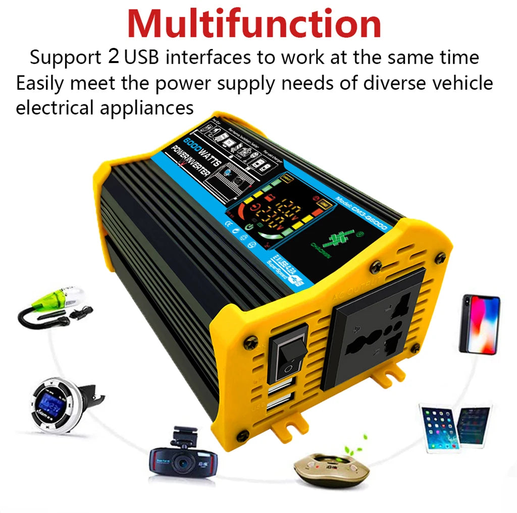 Inverter 6000W Solar Panel 2*300W 12V Portable Solar Generator Power Bank