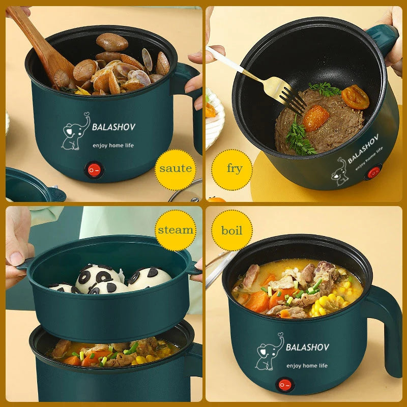 Non-stick Cooking 1-2 People Single/Double Hot Pot Multifunction Electric Cooker