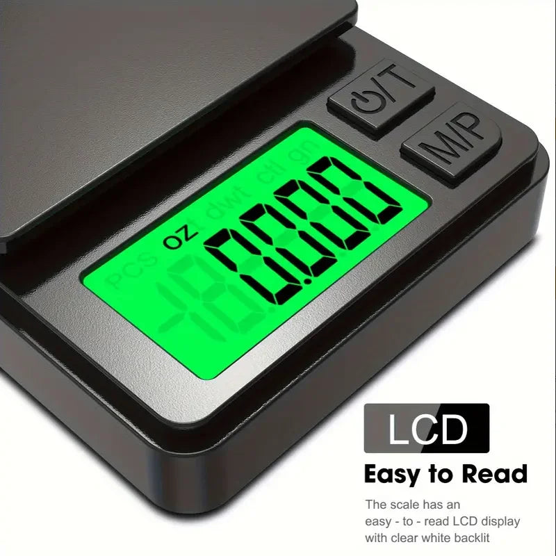 Digital Gram Food Jewelry Ounces/Grains Scale with Backlit LCD - Mini Scale for Travel