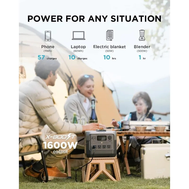 EF ECOFLOW Portable Power Station RIVER 2 Pro, 768Wh LiFePO4 Battery