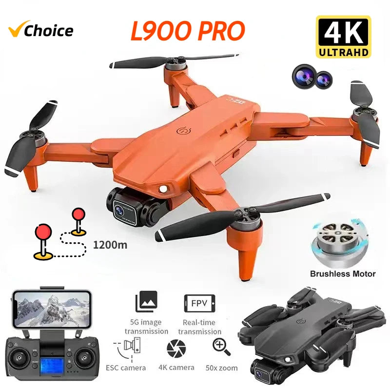 L900 Pro 4K Professional 5G GPS HD Dual Camera Photography Brushless Foldable Quadcopter