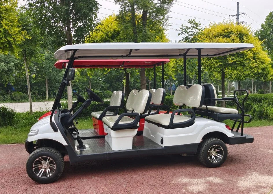 Latest Trends Golf Carts 48V 4KW Motor 2 4 Seater Golf Buggy Cart Electric with Golf Bag Straps and Basket