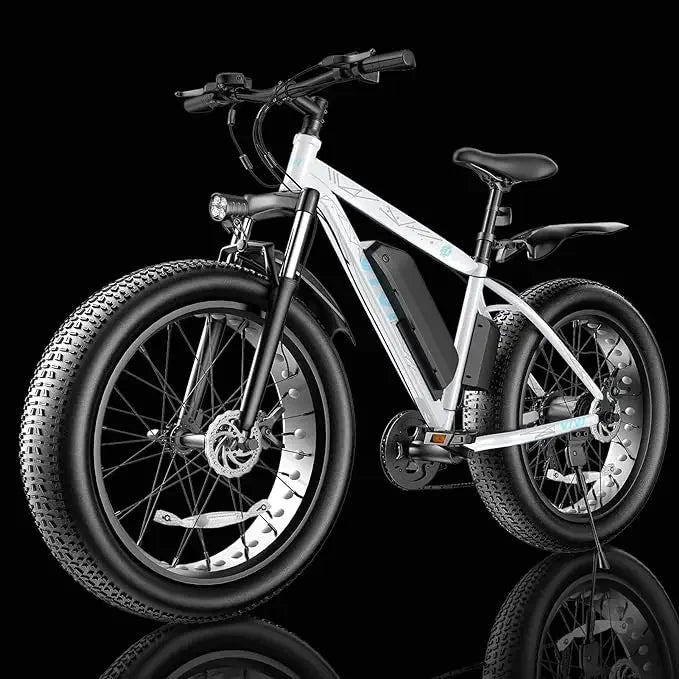 26" x 4.0 Fat Tire Electric Bike with 48V 13Ah Removable Battery, 7 Speed, 25MPH, Cruise Control
