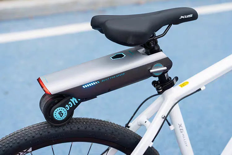 Bicycle booster, rechargeable self-propelled device, bicycle explosion modification, labor-saving booster