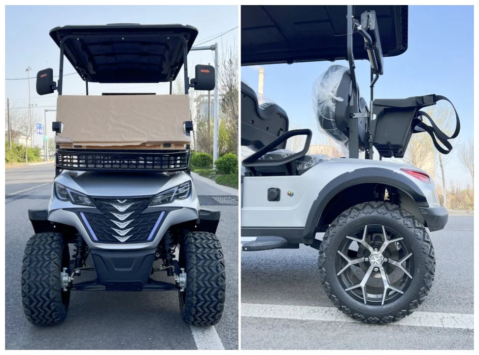 Hot Selling 4 Wheel Adult Golf Buggy Car Lithium Battery Powered Off Road Tire Street Legal 2 4 6 Passenger Electric Golf Cart