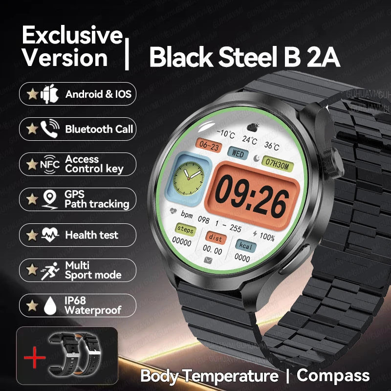 2024 New GPS Sports NFC Fashion Smartwatch 1.85 "AMOLED Screen Heart Rate