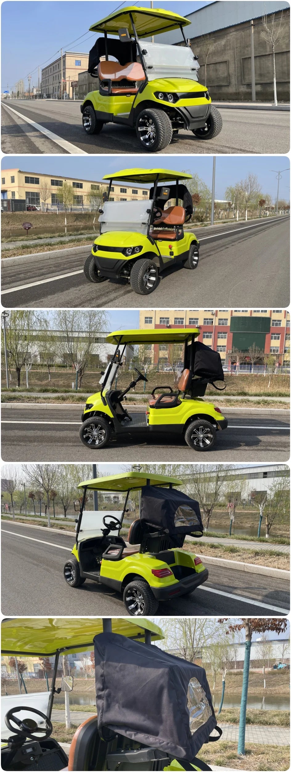 Latest Trends Golf Carts 48V 4KW Motor 2 4 Seater Golf Buggy Cart Electric with Golf Bag Straps and Basket