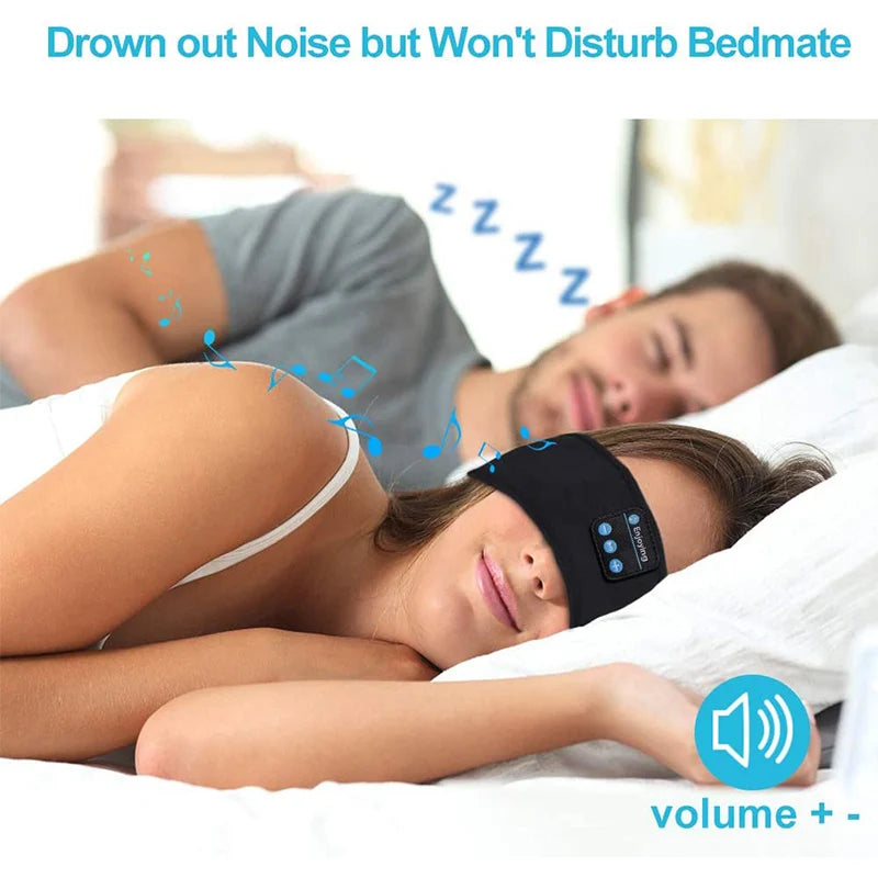 Wireless Bluetooth Headset Elastic Sports Headband Earbuds Music Sleeping Eye Mask