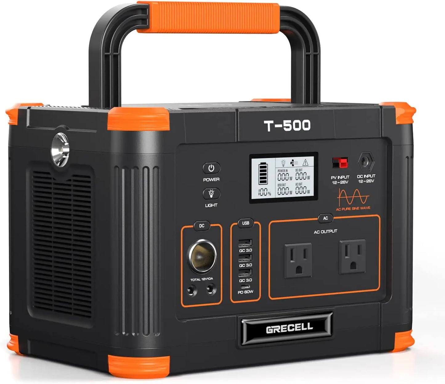 Portable Power Station 2400W, 1843Wh Solar Generator UPS Household Battery Backup Power Supply, with 4 2400W AC Power Sockets