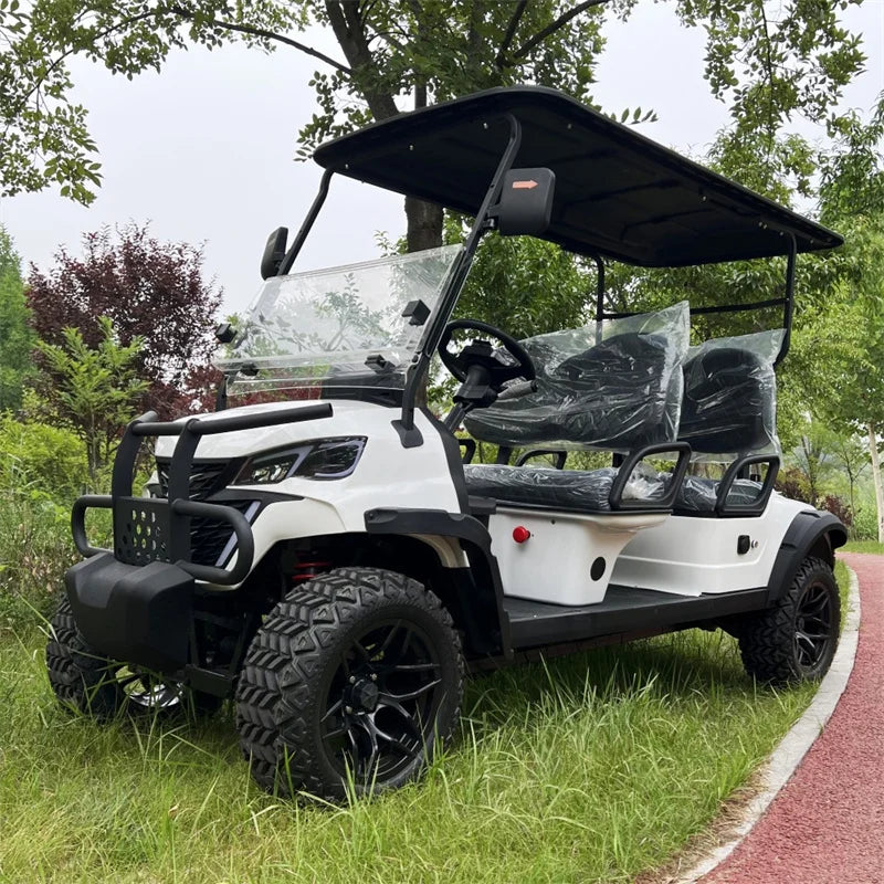 Hot Selling 4 Wheel Adult Golf Buggy Car Lithium Battery Powered Off Road Tire Street Legal 2 4 6 Passenger Electric Golf Cart