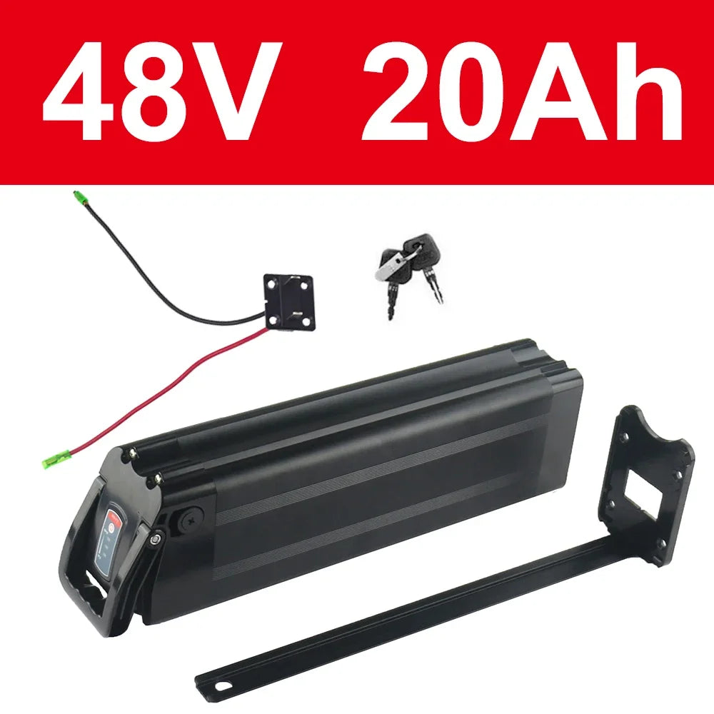 48V 20Ah 15Ah Silverfish Lithium Electric Bike 1000W 500W 24V 36V Lithium Ion Electric Bike Bicycle 48V18650Battery Pack+Charger
