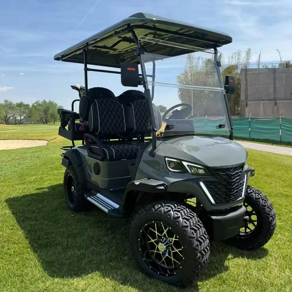 Wholesale China Color Logo Custom Club 4 Seats Car Electric and Gasoline Golf Carts Electric Powered Red 2+2 Seats for Sale
