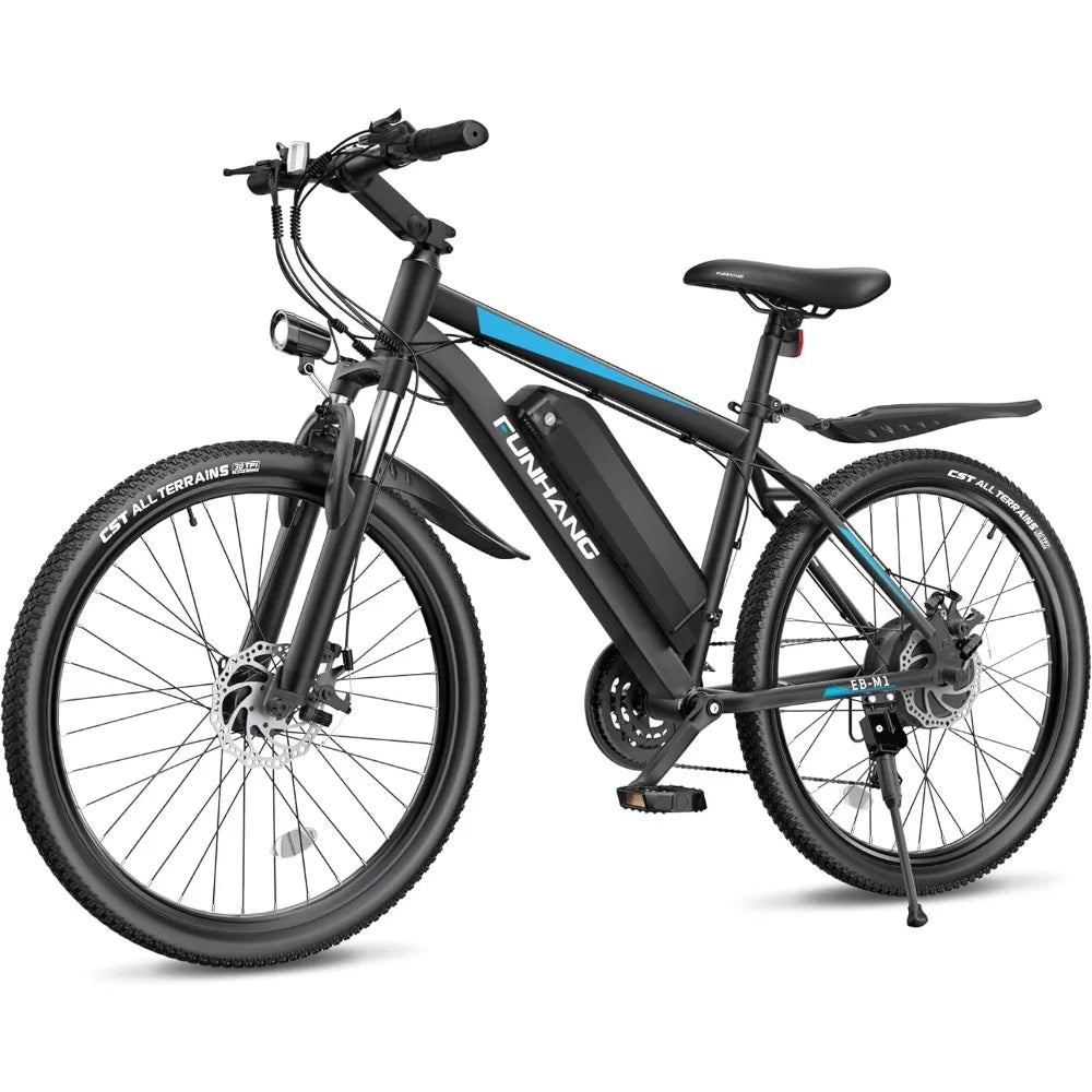Electric Bike for Adults, 26'' 1000W Peak Up to 50 Miles 21.7MPH with 48V 374.4WH Removable Battery