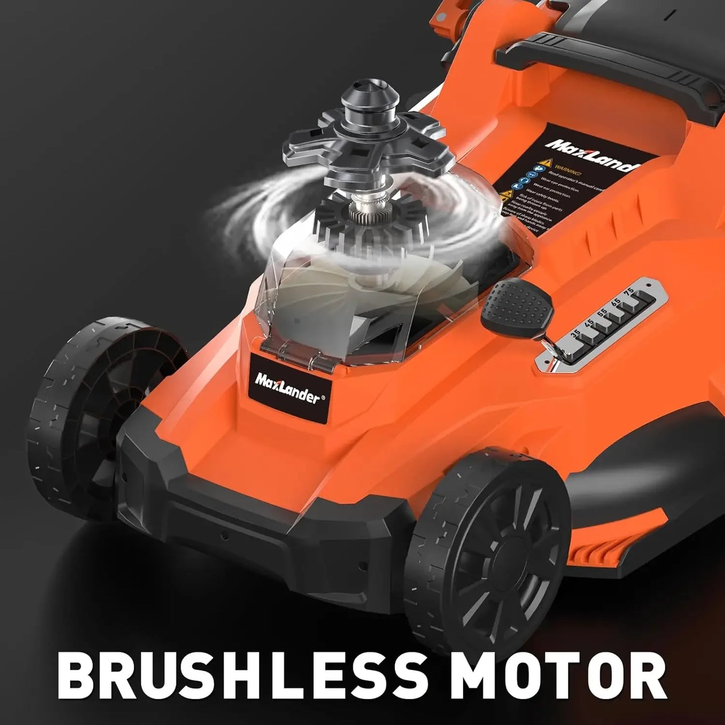 Lawn Mower, 17Inch Electric Lawn Mower Cordless, 40V 2-in-1 Battery Powered Lawn Mower with Brushless Motor, 6-Positio