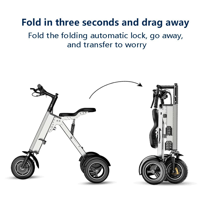 3 Wheeled Family Electric Scooter Lightweight Mini Adult Electric Bicycle Small Elderly Electric Folding