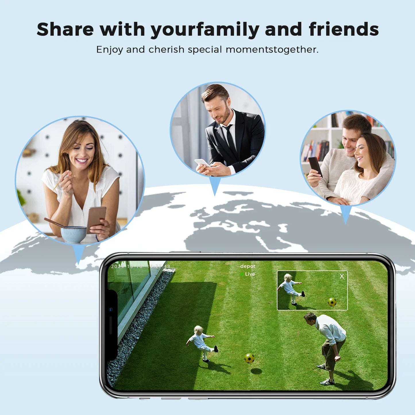 8K Three Lens Three Screens PTZ Camera Outdoor HD 5G Wifi Security Camera Ai Human Detection