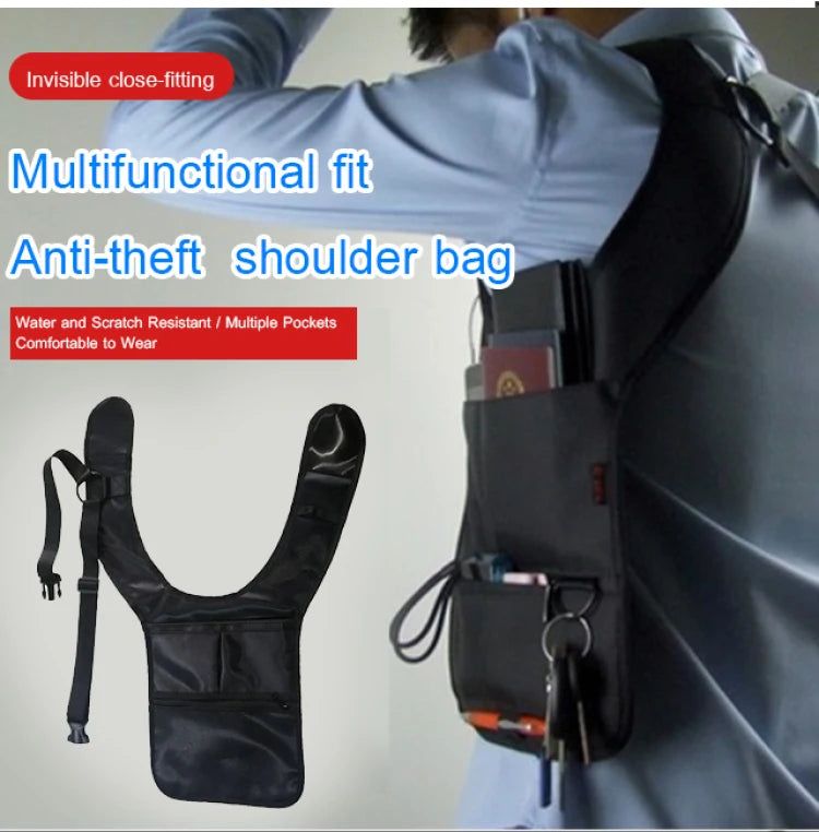 Upgraded anti-theft hidden underarm bag trendy cell phone bag secret agent bag close crossbody purse women style shoulder bag
