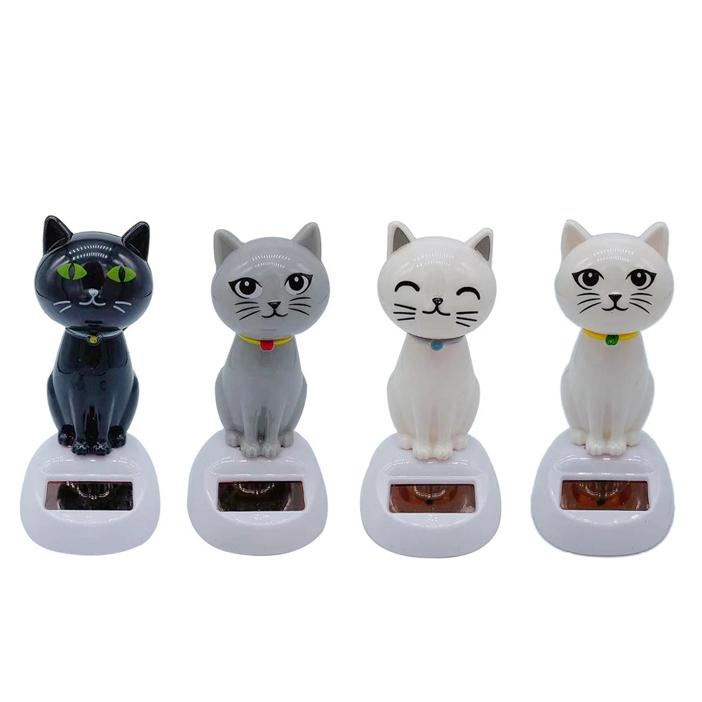 Cute Car Interior Solar Dancing Toy Solar Powered Swinging Animals