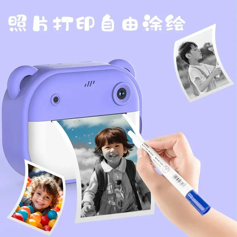 Digital Camera Instant Print for Kids Thermal Print Camera Instant Photo Printing Memory Card