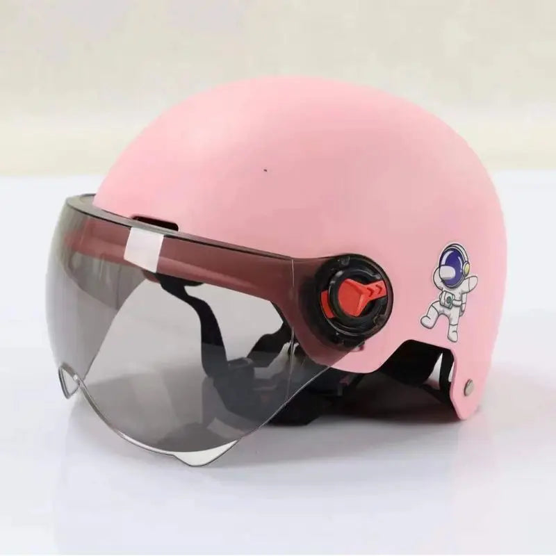 New Men Motorcycle Helmet Woman Electric Motor Car Scooter Bike Open Face Half Helmet Anti Safety Hat Bicycle Cap With Goggles