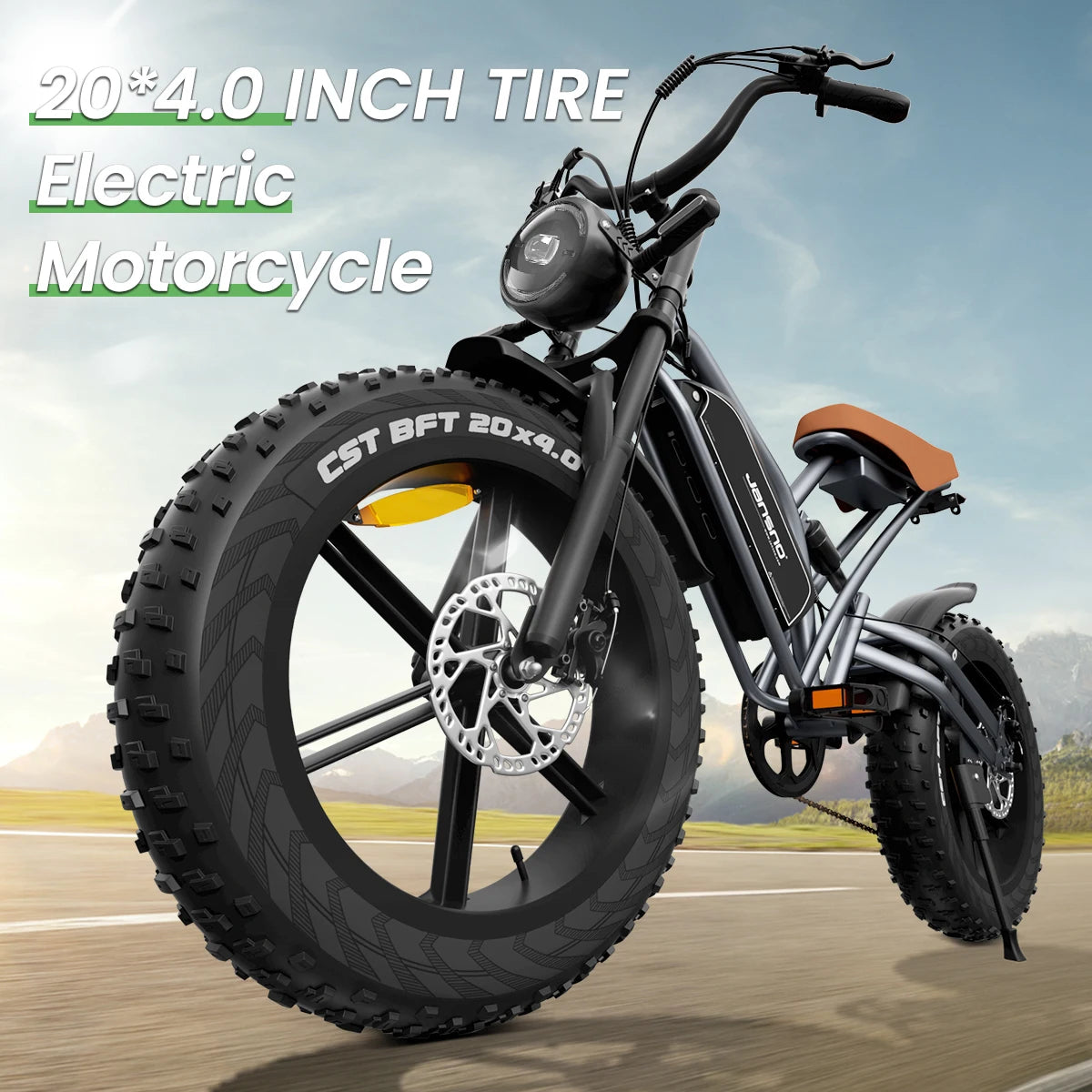 Adults Electric Bike JANSNO X50 750W 48V14AH Removable battery Accessori Fat Tire 20" Off Road Mountain Ebike Moped Style Ebike