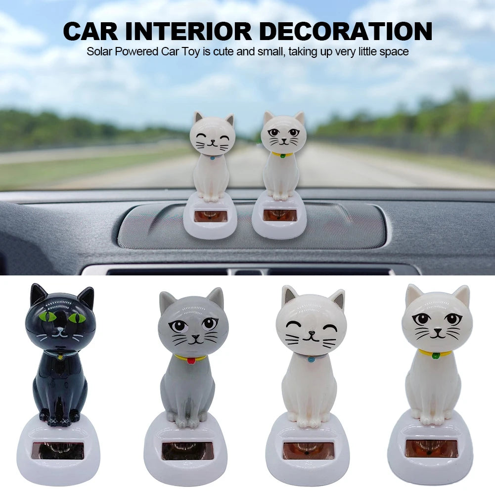 Cute Car Interior Solar Dancing Toy Solar Powered Swinging Animals