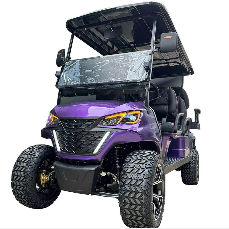 Wholesale China Color Logo Custom Club 4 Seats Car Electric and Gasoline Golf Carts Electric Powered Red 2+2 Seats for Sale
