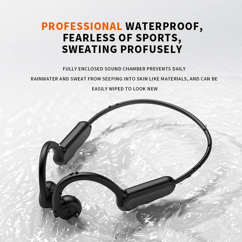 Bluetooth 5.3 Sports Wireless Headphones Ear Hook Waterproof Headset