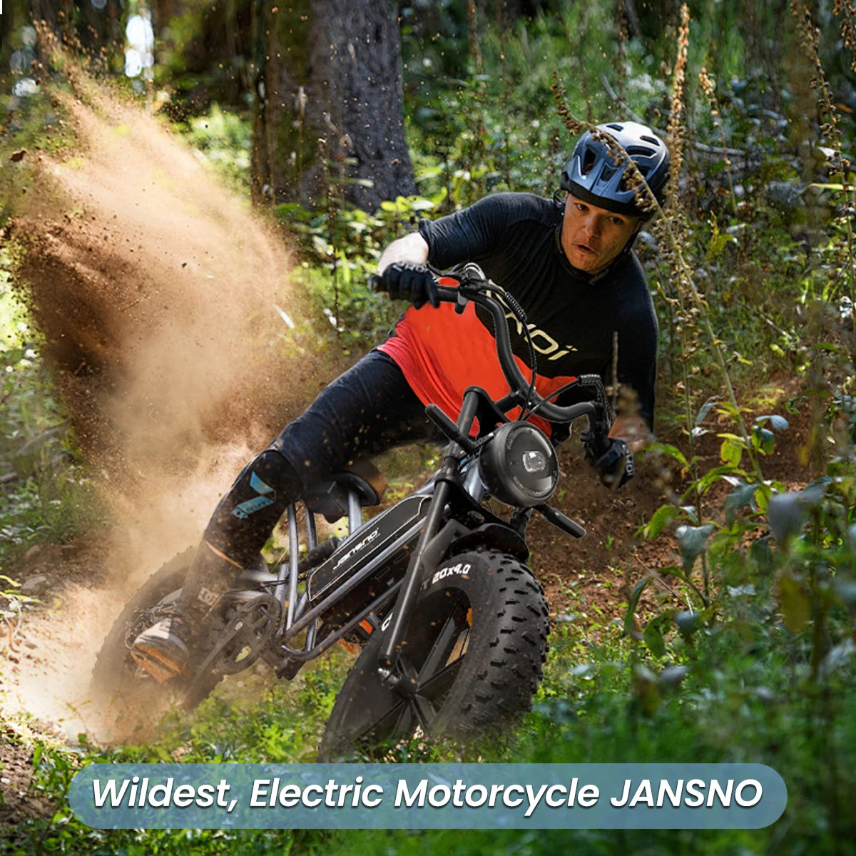 Adults Electric Bike JANSNO X50 750W 48V14AH Removable battery Accessori Fat Tire 20" Off Road Mountain Ebike Moped Style Ebike