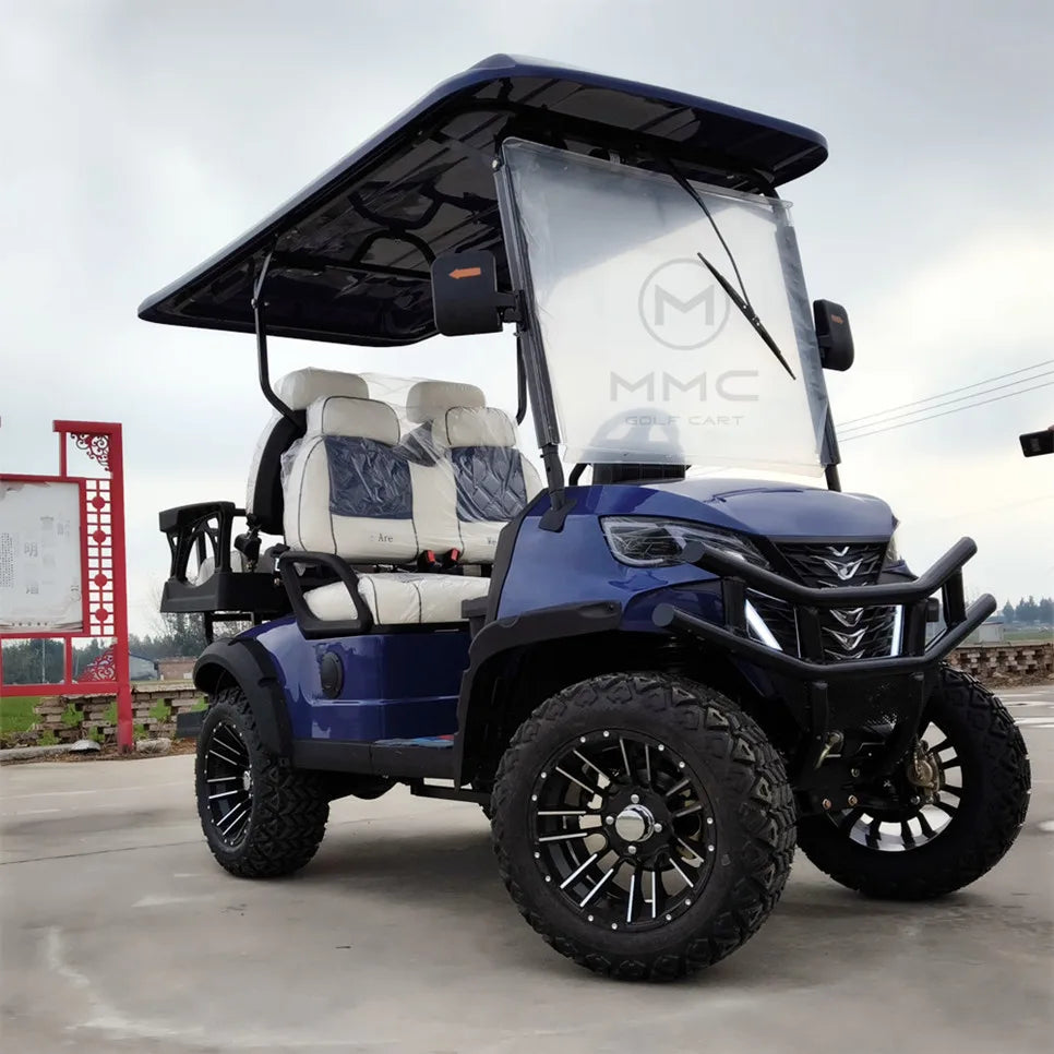 Wholesale China Color Logo Custom Club 4 Seats Car Electric and Gasoline Golf Carts Electric Powered Red 2+2 Seats for Sale