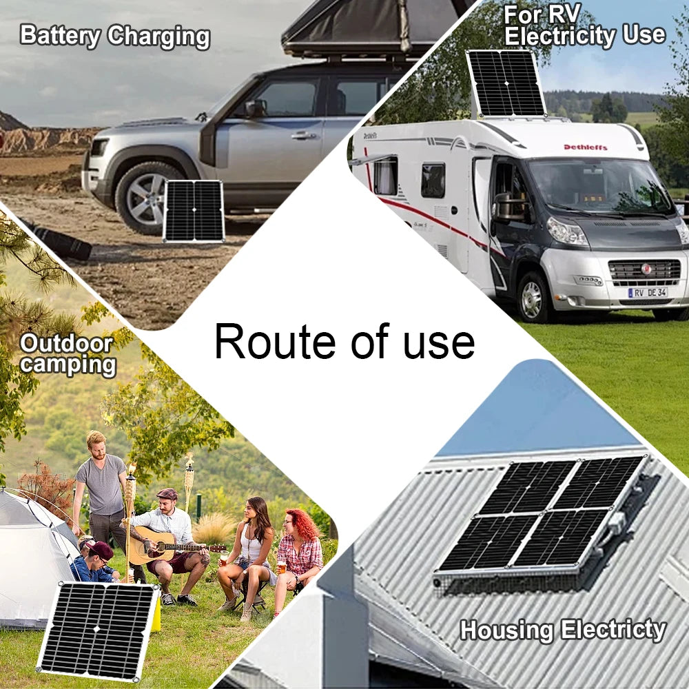 6000W Solar Power System Kit with Inverter Solar Charge Controller Panel and Cables for car and home