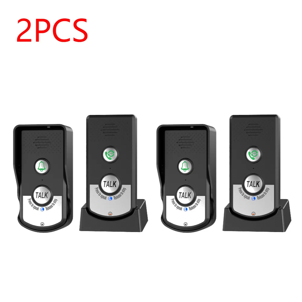 2 Way Voice Intercom ABS Wireless Intercomunicador Doorbell System Unit Two Way Audio Voice Sender Reciever for Home Hospital