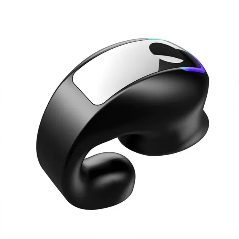 Headphones Bluetooth V5.3 Ear Clip Lightweight Business Sports Game Headset with Mic Noise Reduction