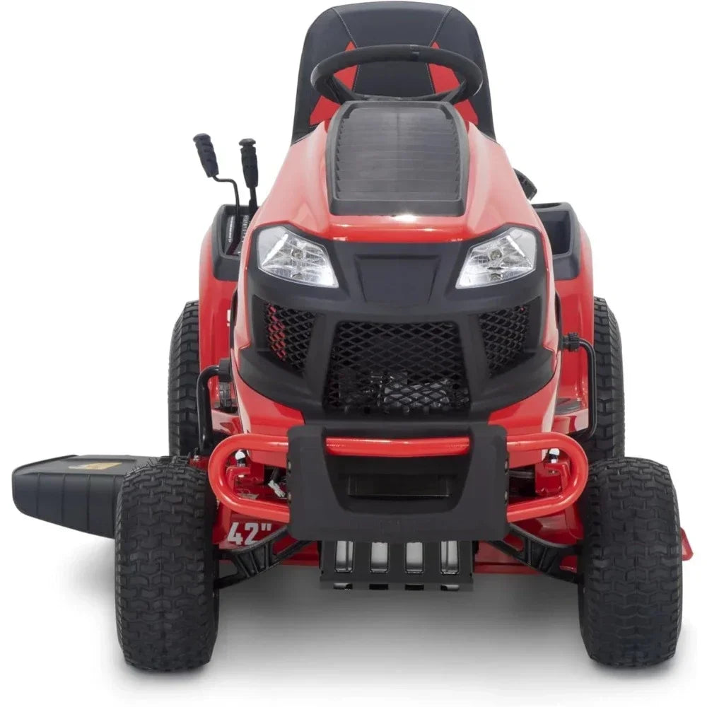 42 Inch 20 Horsepower V-shaped Twin Cylinder Riding Lawn Mower, Gas Driven Riding Lawn Mower