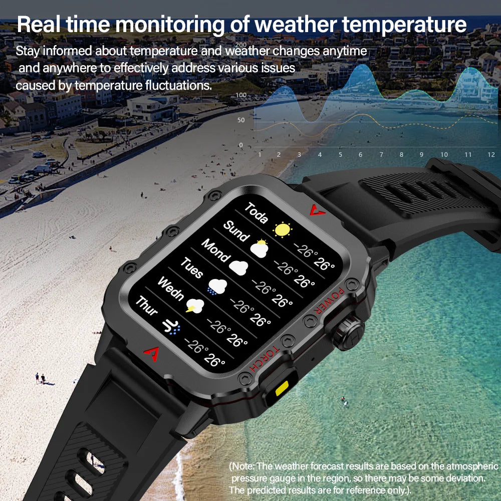 Sports Smart Watch 1.71 Bluetooth Talking Watch Multi Sport LED Flashlight Outdoor Smart Watch