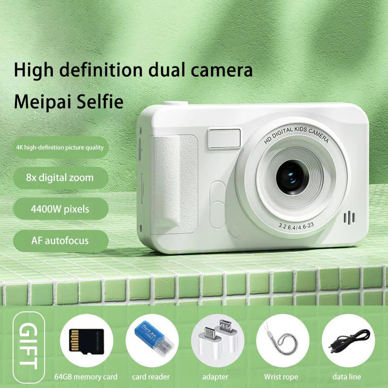 40MP 1080P Camera with Lanyard 8X Zoom Anti Shake 4K HD Auto Focus