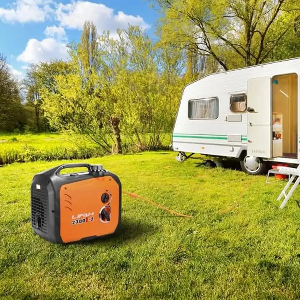 2300W Super Quiet Gasoline Generator USB Outlet Parallel Capability Power Source Petrol Lightweight 42.8lbs Easy Transport Low