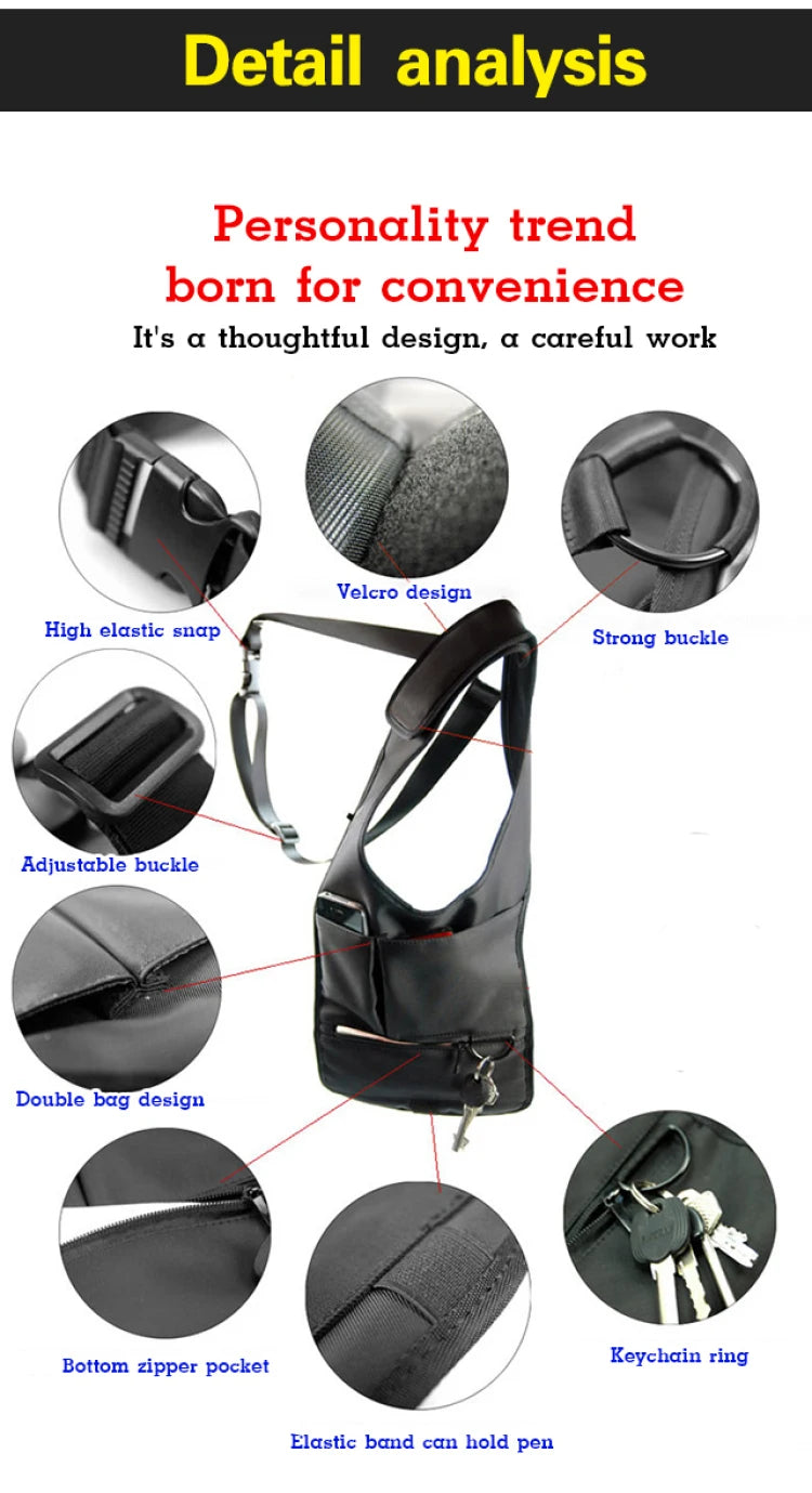 Upgraded anti-theft hidden underarm bag trendy cell phone bag secret agent bag close crossbody purse women style shoulder bag