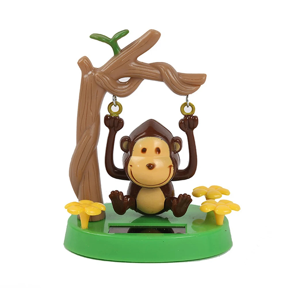 Cute Car Interior Solar Dancing Toy Solar Powered Swinging Animals