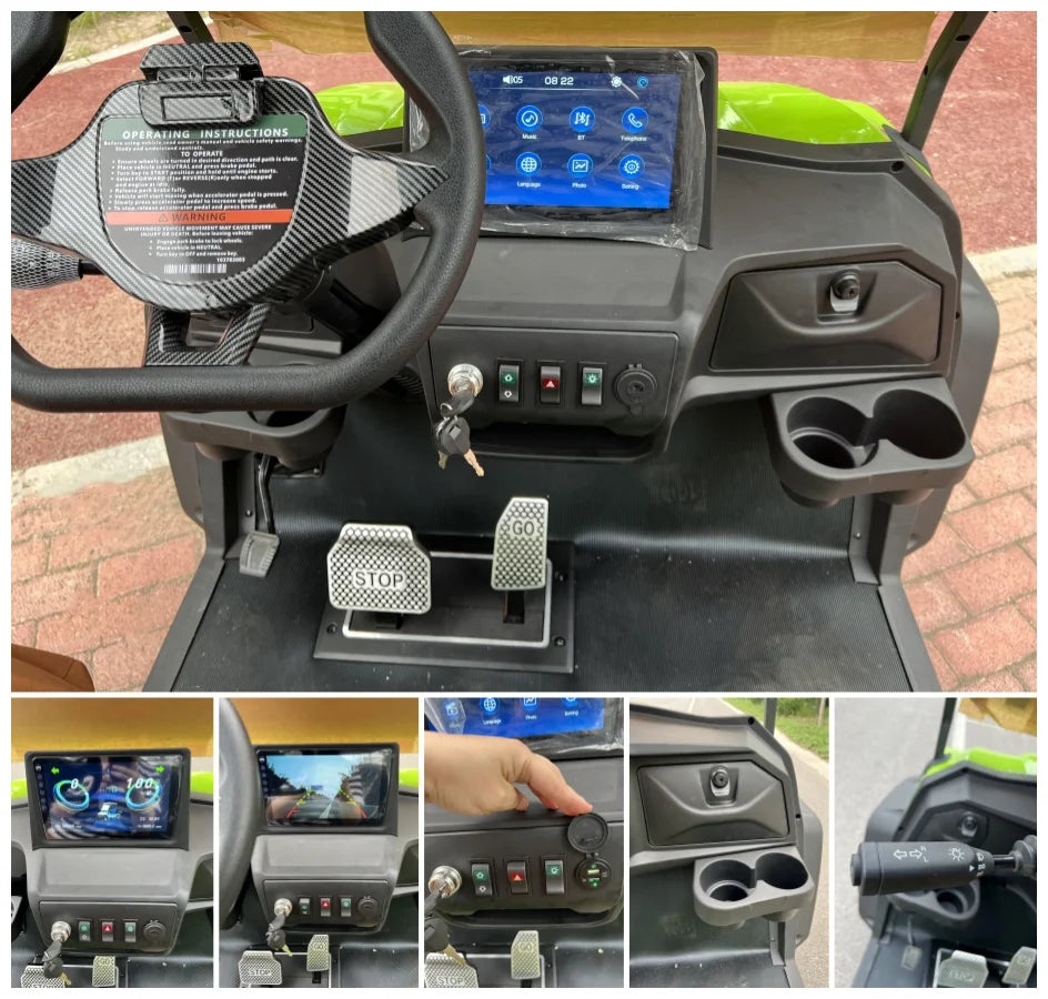 Hot Selling 4 Wheel Adult Golf Buggy Car Lithium Battery Powered Off Road Tire Street Legal 2 4 6 Passenger Electric Golf Cart
