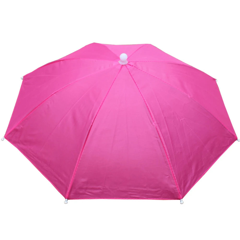 Portable Rain Umbrella Hat Foldable Outdoor Sun Shade Waterproof Camping Cap