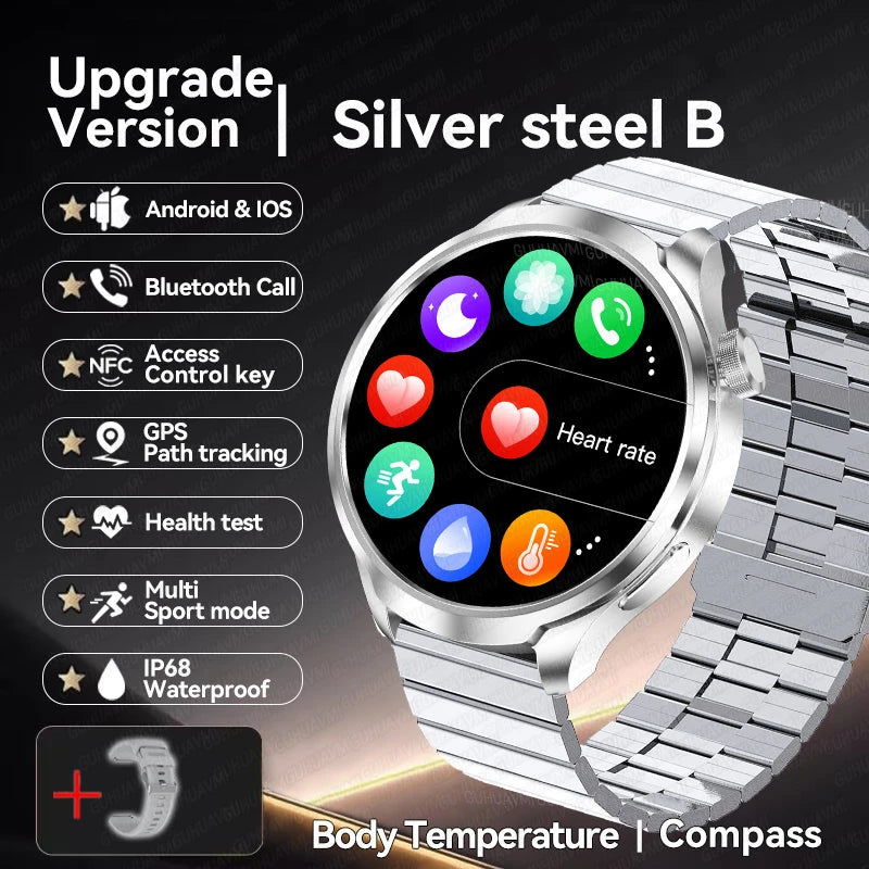 2024 New GPS Sports NFC Fashion Smartwatch 1.85 "AMOLED Screen Heart Rate