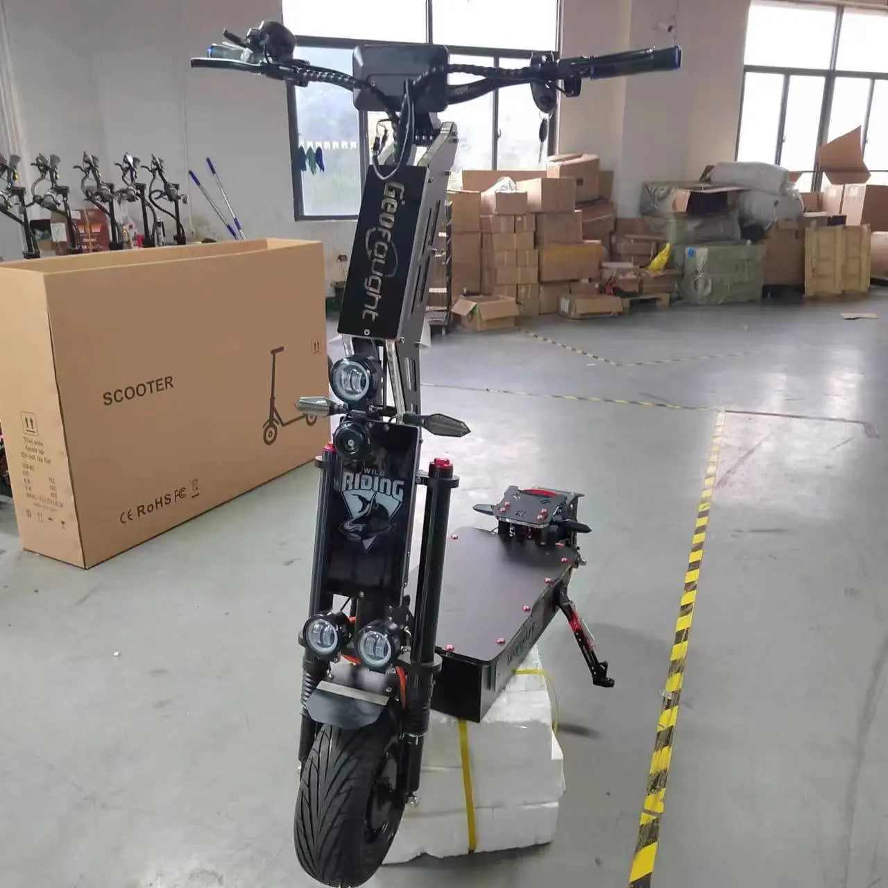 Geofought 14 Inch Dual Motor 72V 8000W Powful 120KM/H Speed Foldable Wholesale DDP Sports Electric Scooter