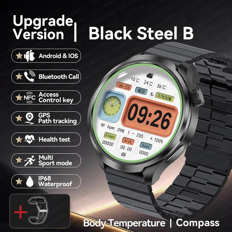 2024 New GPS Sports NFC Fashion Smartwatch 1.85 "AMOLED Screen Heart Rate