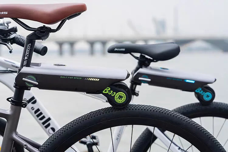 Bicycle booster, rechargeable self-propelled device, bicycle explosion modification, labor-saving booster