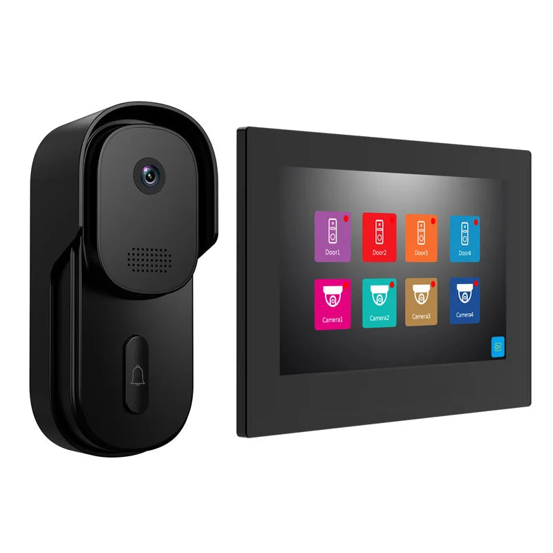 7Inch IPS Screen 1V2 Tuya Remote Control WIFI Door Phone Intercom Visual Doorbell 120Degree Home Security Door Viewer